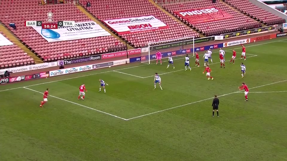 ENG FAC Barnsley Vs Tranmere Rovers Michal Helik Goal in 60 min, Score 1:0