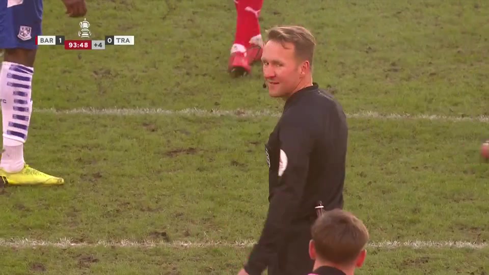 ENG FAC Barnsley Vs Tranmere Rovers  Goal in 95 min, Score 2:0