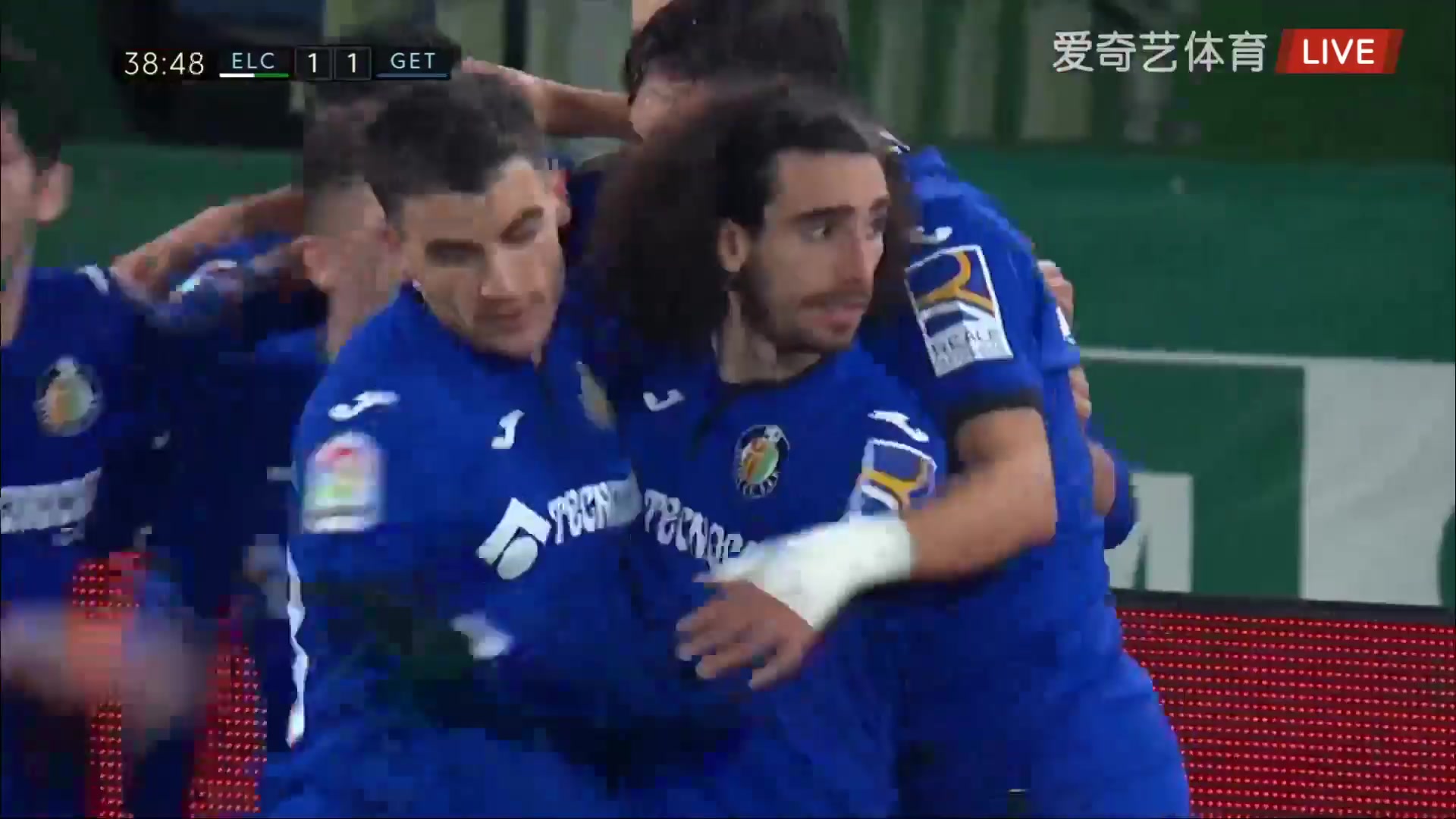 Laliga1 Elche Vs Getafe 38 phút Marc CucurellaVào, ghi bàn 1:1