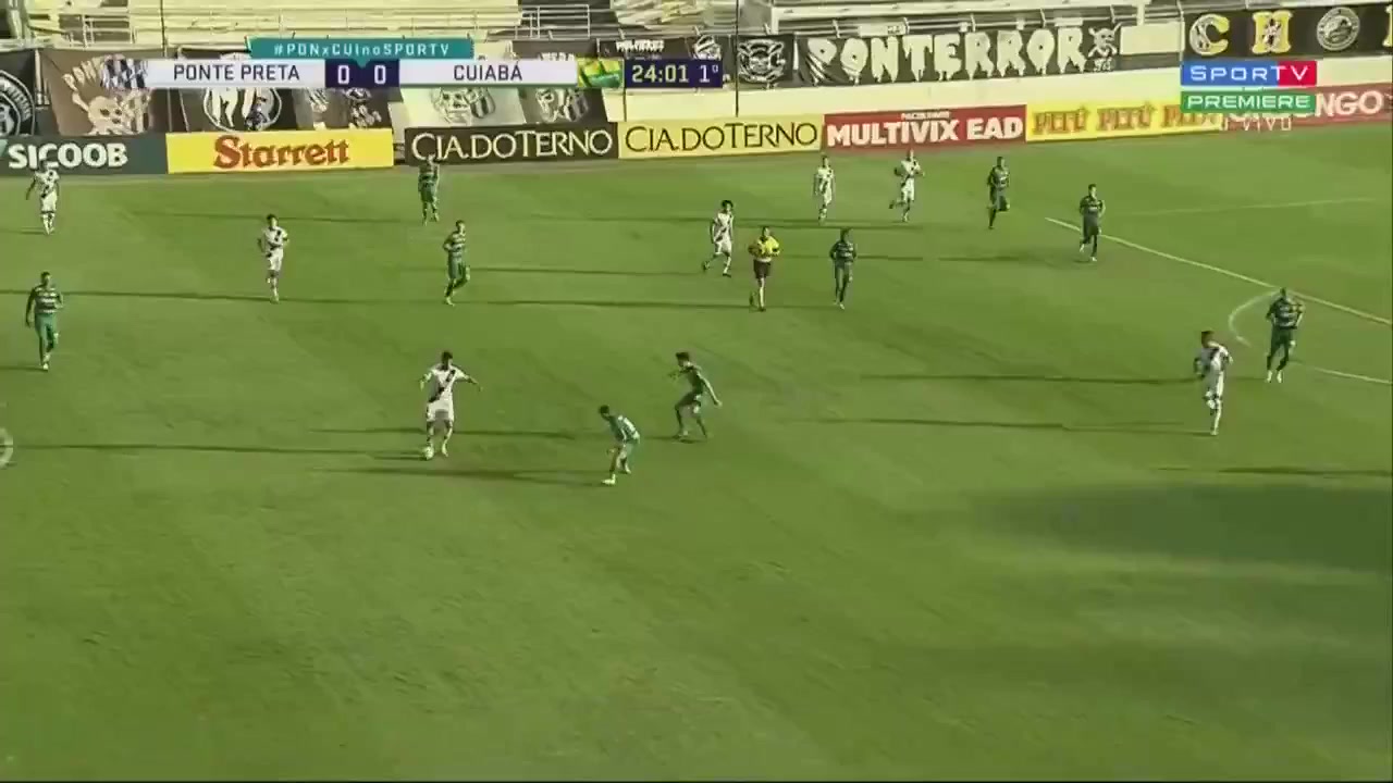 BRA D2 Ponte Preta Vs Cuiaba Bruno Rafael Rodrigues do Nascimento Goal in 24 min, Score 1:0