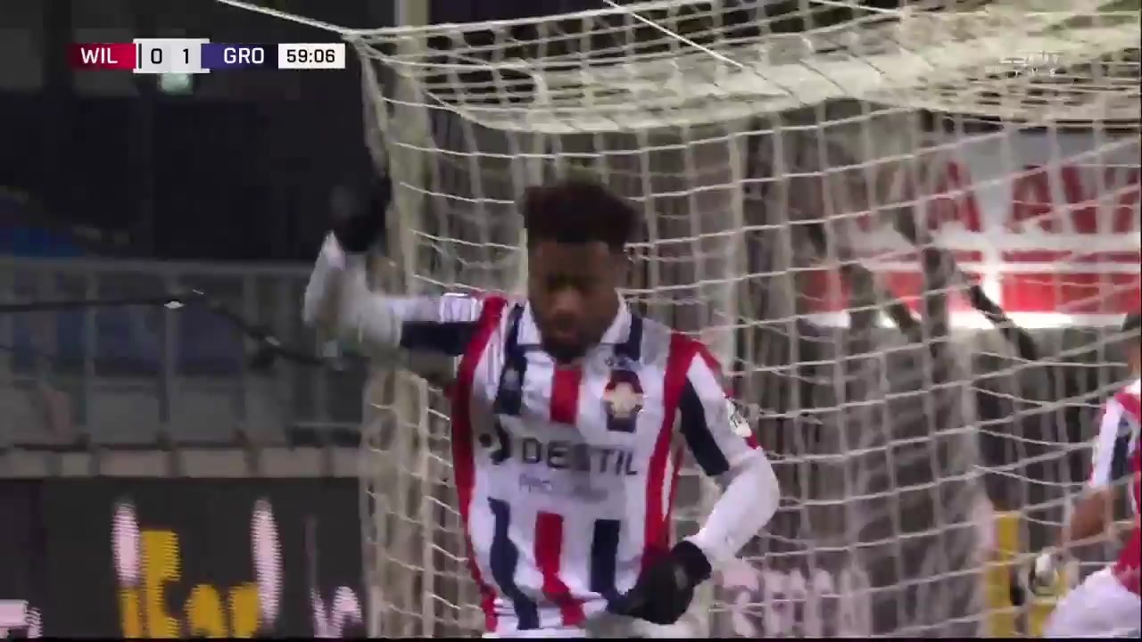 HOL D1 Willem II Vs Groningen Che Nunnely Goal in 59 min, Score 1:1