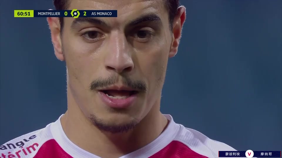 Ligue1 Montpellier Vs Monaco Ben Yedder Wissam Goal in 60 min, Score 0:3