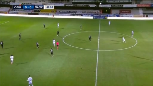 GRE D1 OFI Crete Vs PAOK Saloniki 48 phút Christos TzolisVào, ghi bàn 0:1