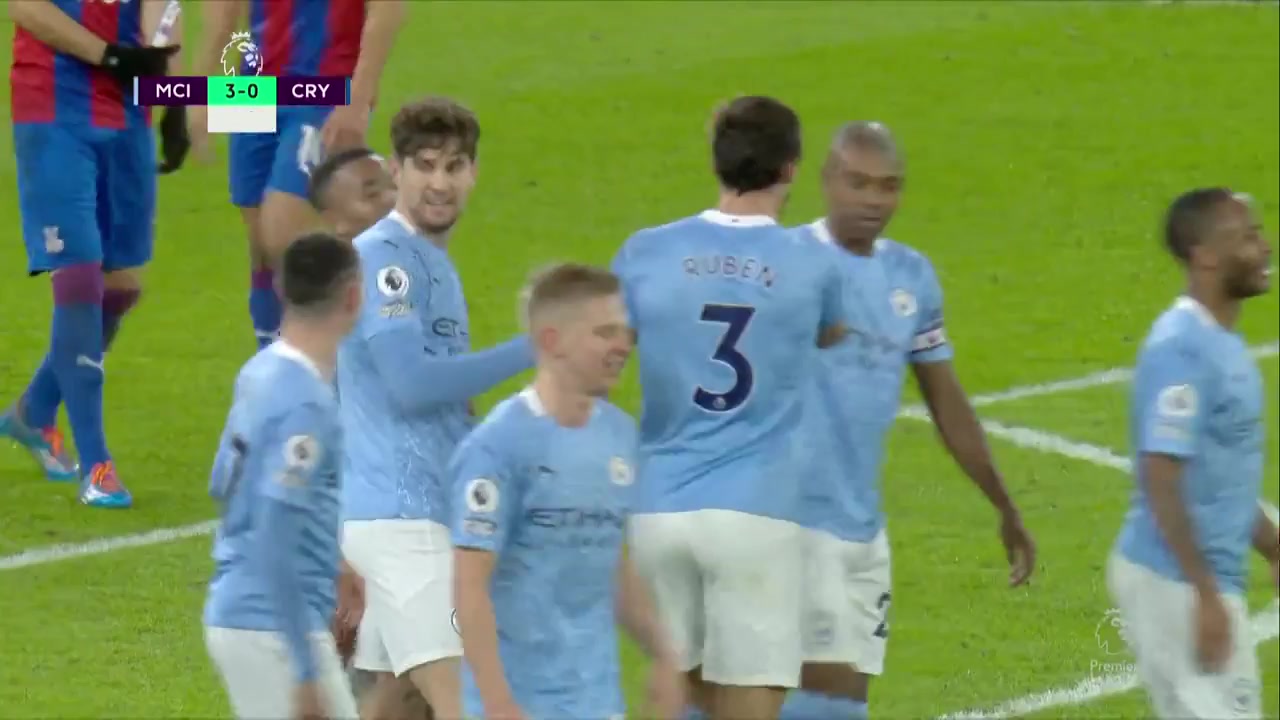 EPL Manchester City Vs Crystal Palace 68 phút John StonesVào, ghi bàn 3:0