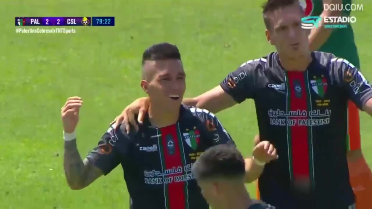 CHI D1 Palestino Vs Cobresal Bryan Paul Carrasco Santos Goal in 80 min, Score 3:2