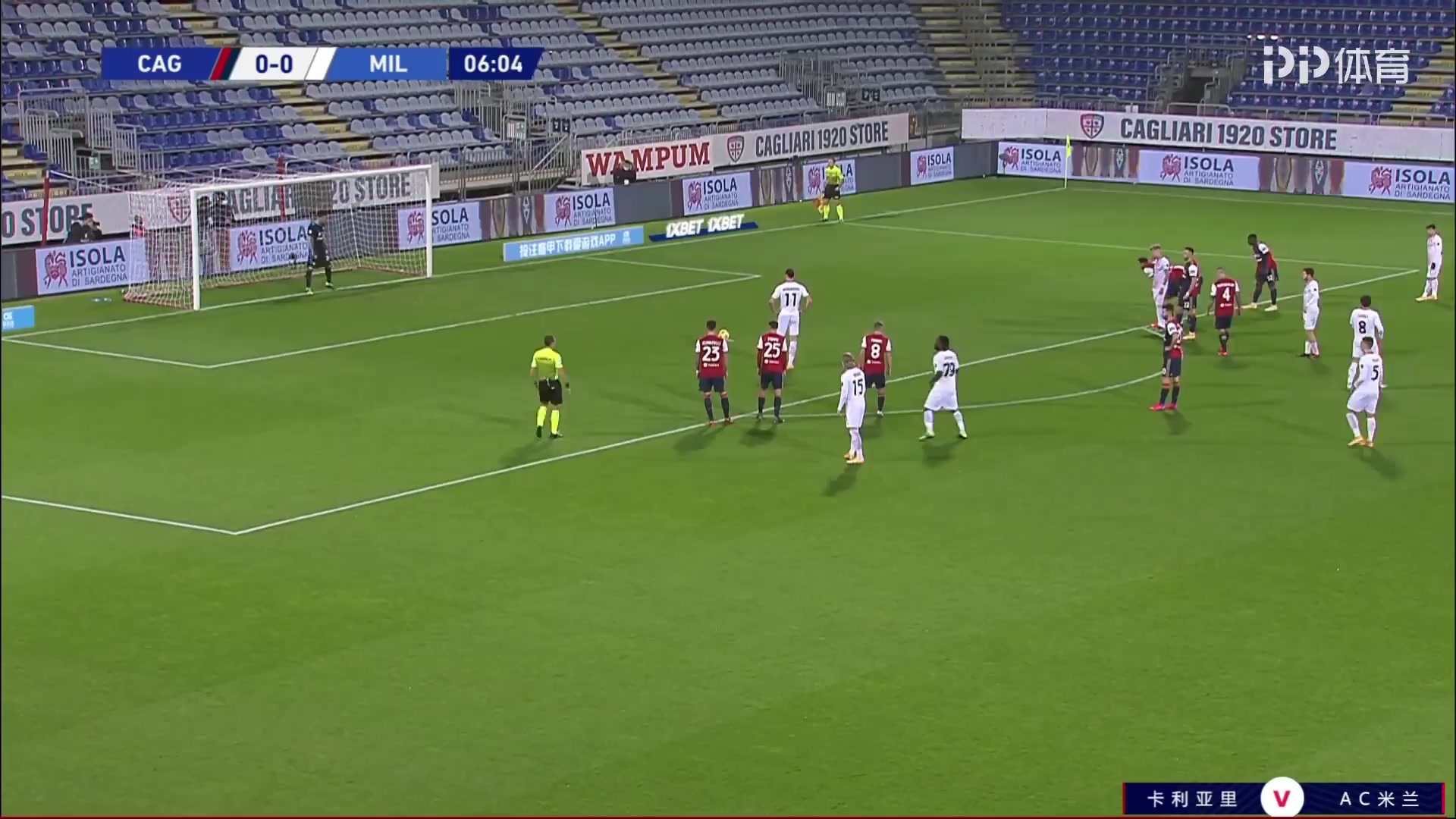 34 Cagliari Vs AC Milan 6 skor gol Zlatan Ibrahimovic, skor 0:1