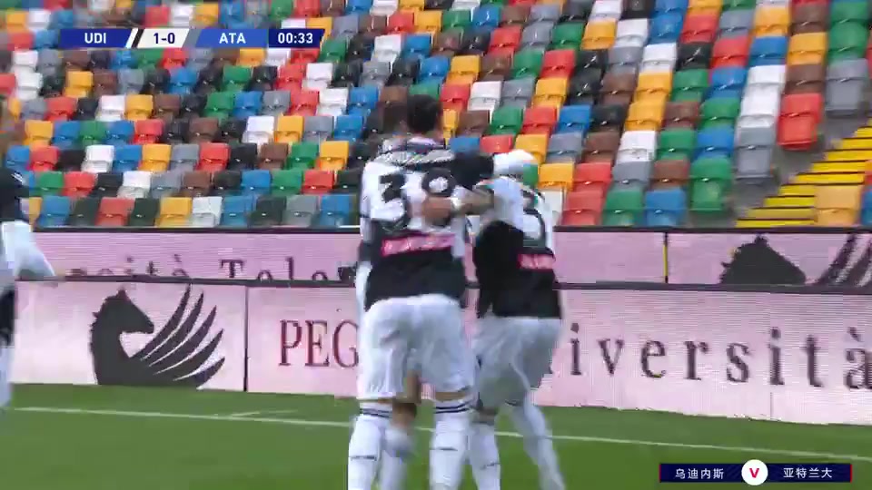 Serie A Udinese Vs Atalanta 3 phút Roberto Maximiliano PereyraVào, ghi bàn 1:0