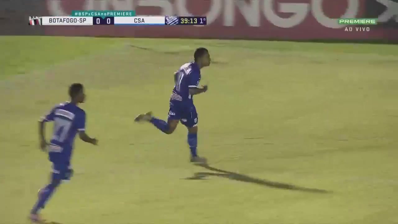 BRA D2 Botafogo SP Vs Centro Sportivo Alagoano Nadson da Silva Almeida Goal in 39 min, Score 0:1