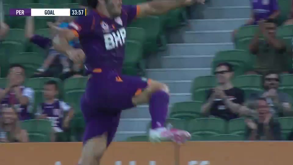 AUS D1 Perth Glory Vs Adelaide United 33 phút Nicholas DAgostinoVào, ghi bàn 2:0