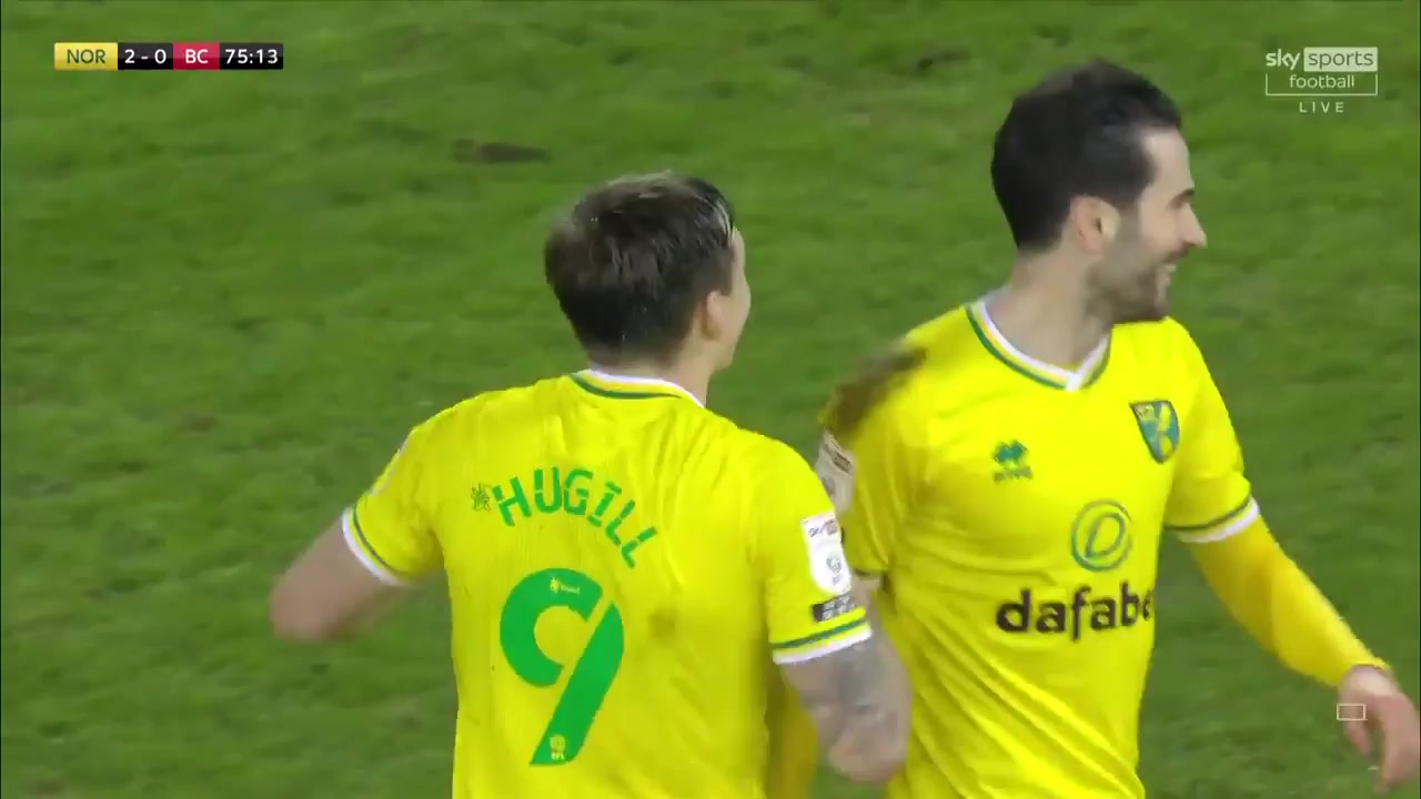 ENG LCH Norwich City Vs Bristol City 76 ทำประตู Jordan Hugill ประตู, ทำคะแนน 2:0