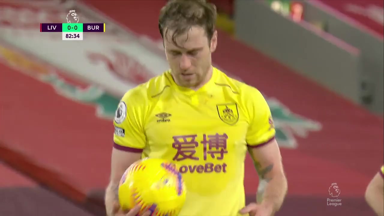 EPL Liverpool Vs Burnley 84 phút Ashley BarnesVào, ghi bàn 0:1