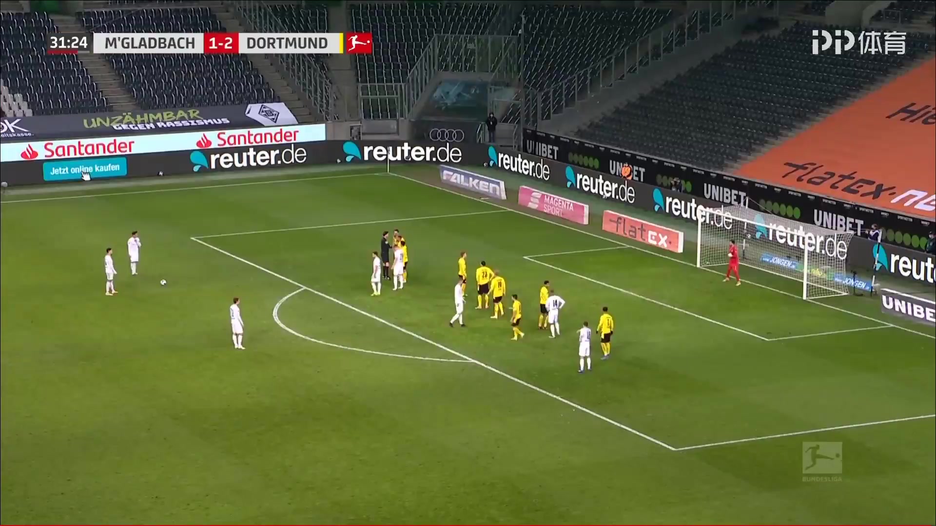 Bundesliga Borussia Monchengladbach Vs Borussia Dortmund 31 phút Nico ElvediVào, ghi bàn 2:2