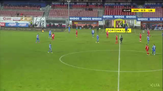 CZE D1 Brno Vs Slovan Liberec 33 phút Michael RabusicVào, ghi bàn 0:2