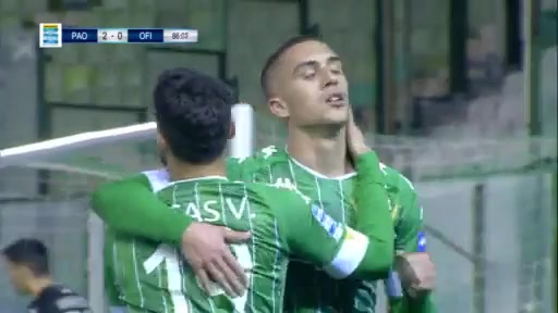 GRE D1 Panathinaikos Vs OFI Crete 86 phút Argyris KampetsisVào, ghi bàn 2:0