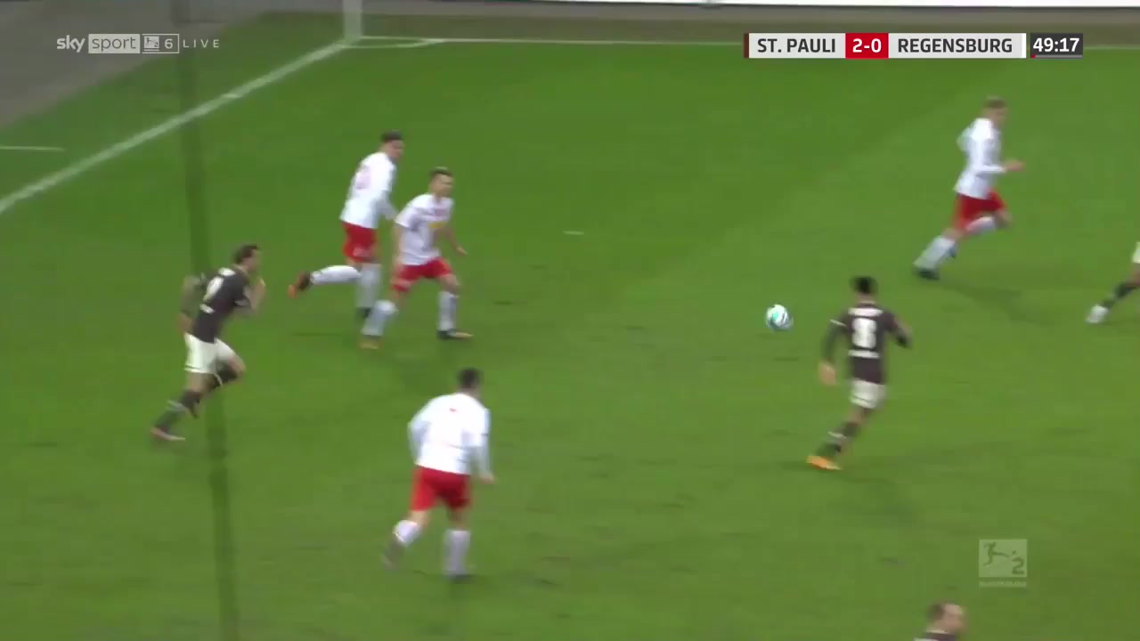 GER D2 St. Pauli Vs Jahn Regensburg Omar Marmoush Goal in 49 min, Score 2:0