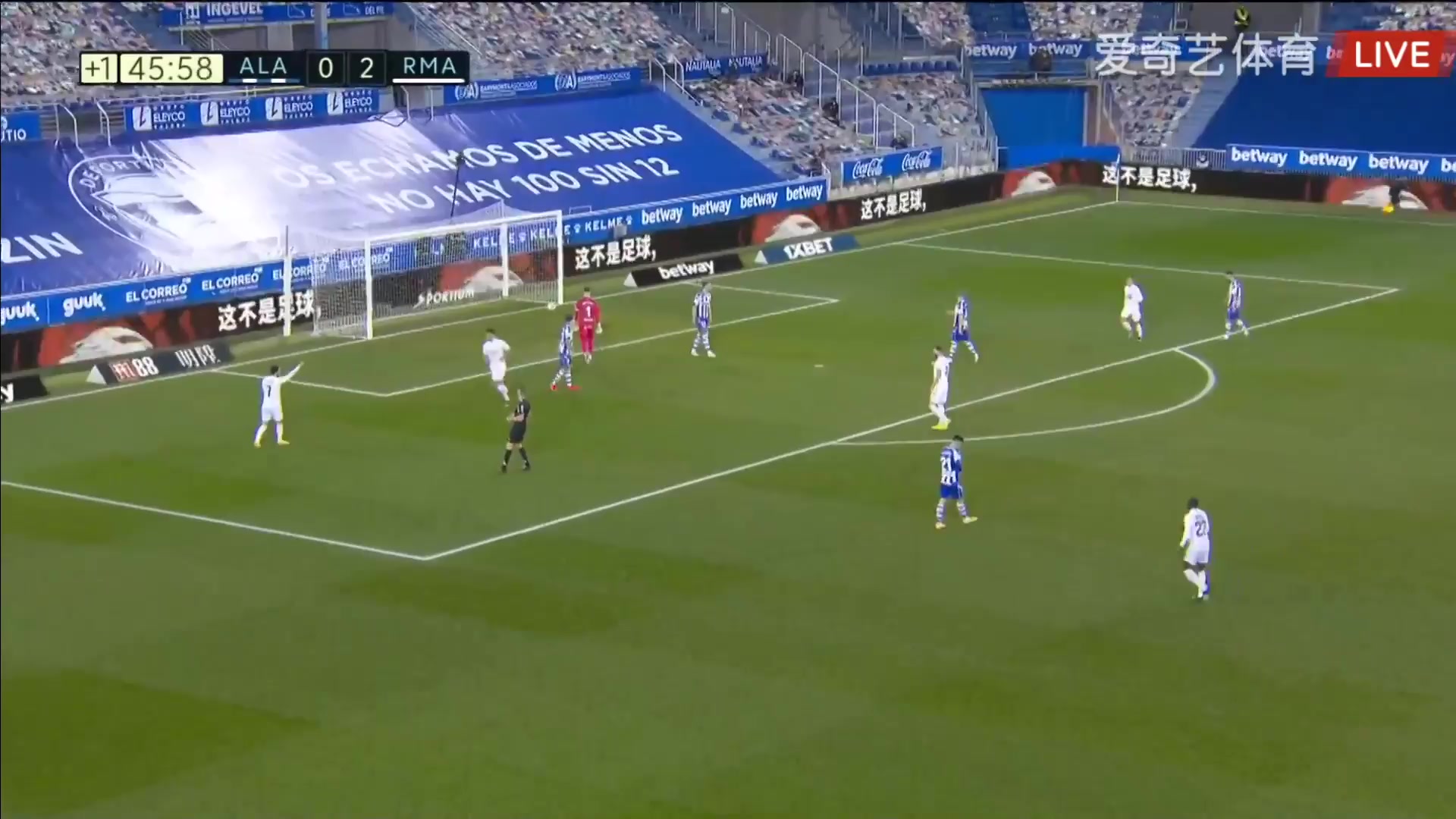 Laliga1 Alaves Vs Real Madrid Eden Hazard Goal in 45 min, Score 0:3