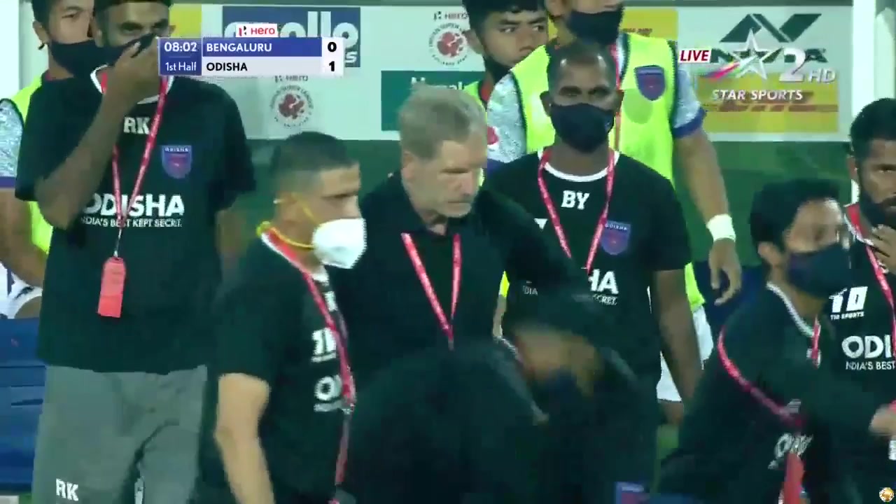 ISL Bengaluru Vs Odisha FC Diego Mauricio Machado de Brito Goal in 7 min, Score 0:1