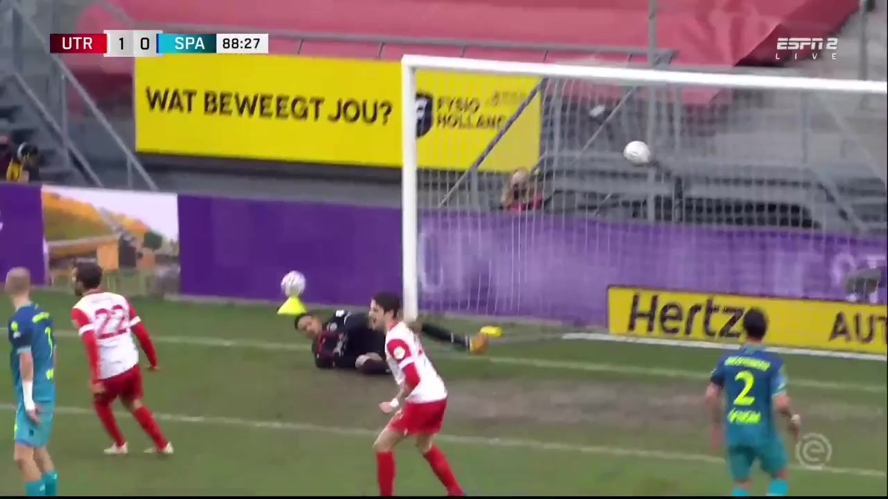 HOL D1 FC Utrecht Vs Sparta Rotterdam Othmane Boussaid Goal in 88 min, Score 1:0