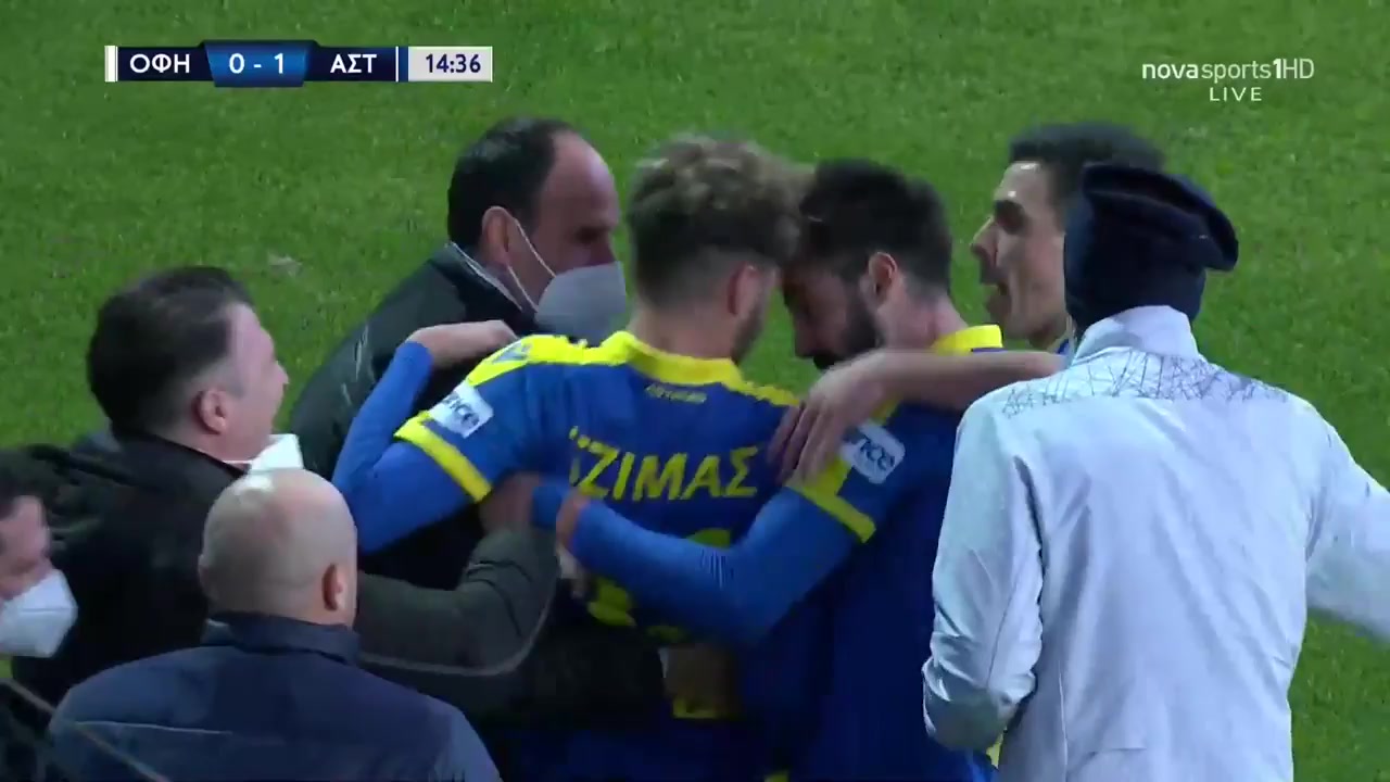 GRE D1 OFI Crete Vs Asteras Tripolis 14 phút Panagiotis TzimasVào, ghi bàn 0:1