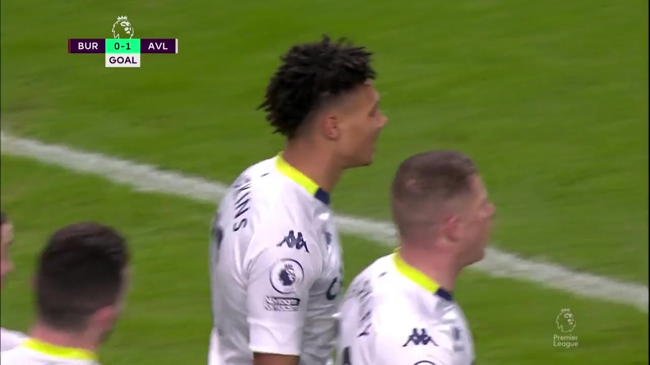 36 Burnley Vs Aston Villa 13 skor gol Ollie Watkins, skor 0:1