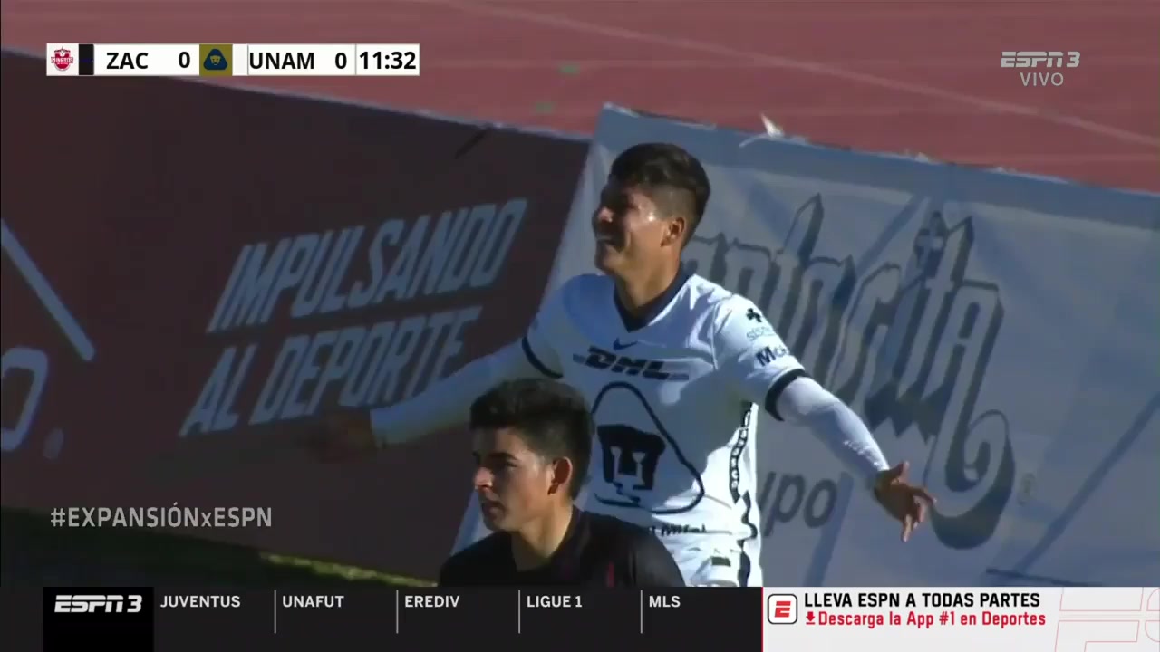 MEX D2 Mineros de Zacatecas Vs Pumas Tabasco 11 phút Vào, ghi bàn 0:1