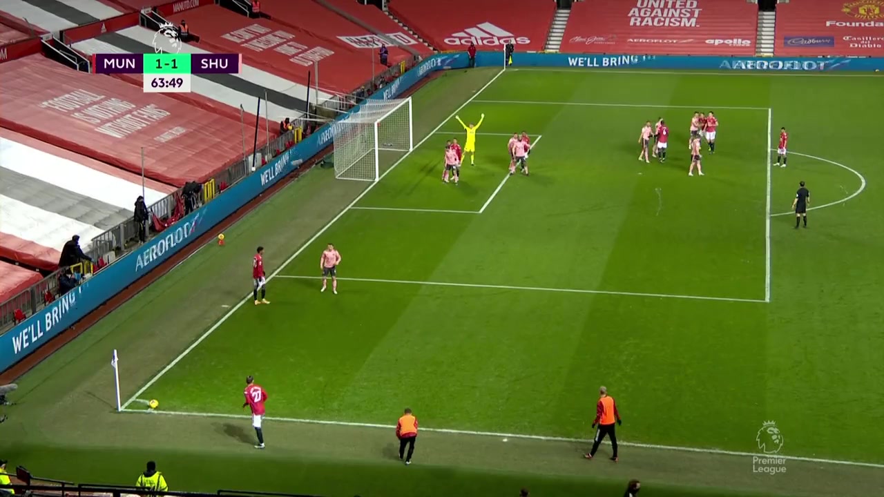 36 Manchester United Vs Sheffield United 65 skor gol Harry Maguire, skor 1:1