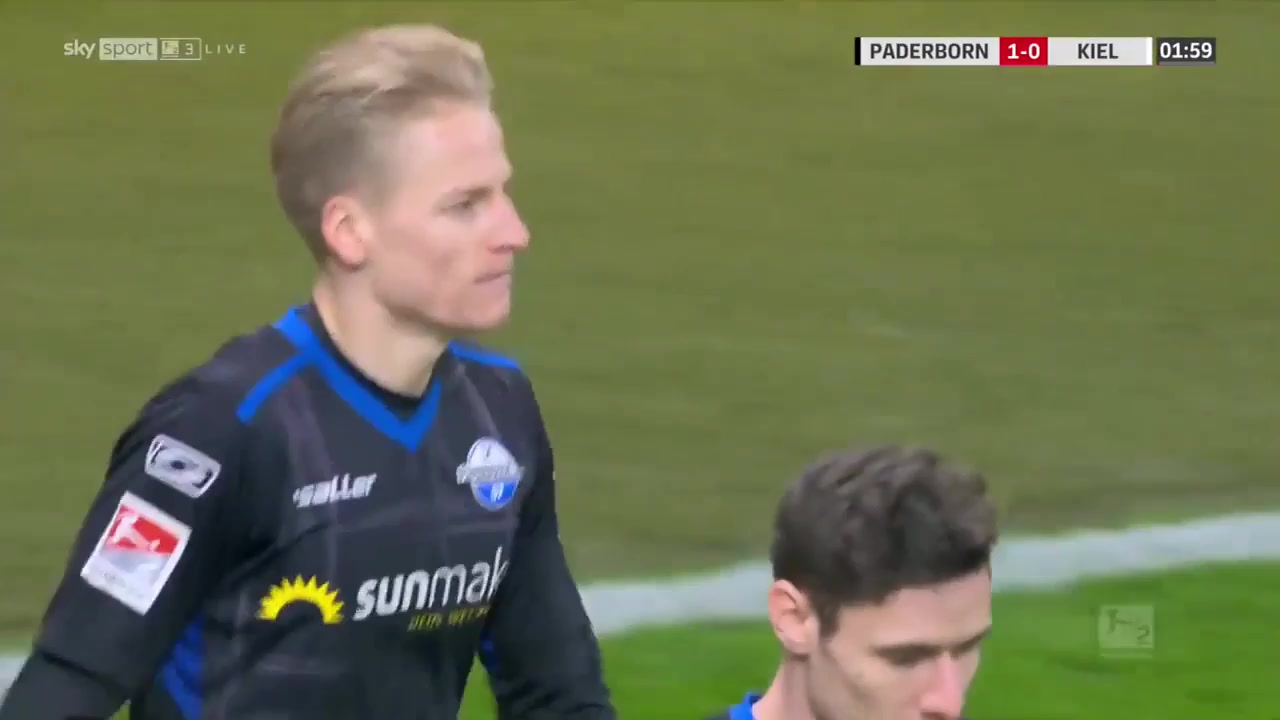 GER D2 SC Paderborn 07 Vs Holstein Kiel Chris Fuhrich Goal in 1 min, Score 1:0