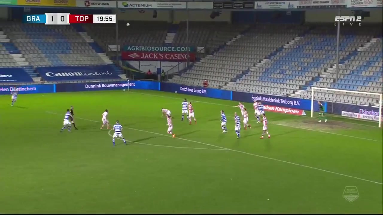 17 De Graafschap Vs FC Oss 19 skor gol Joey Konings, skor 1:0