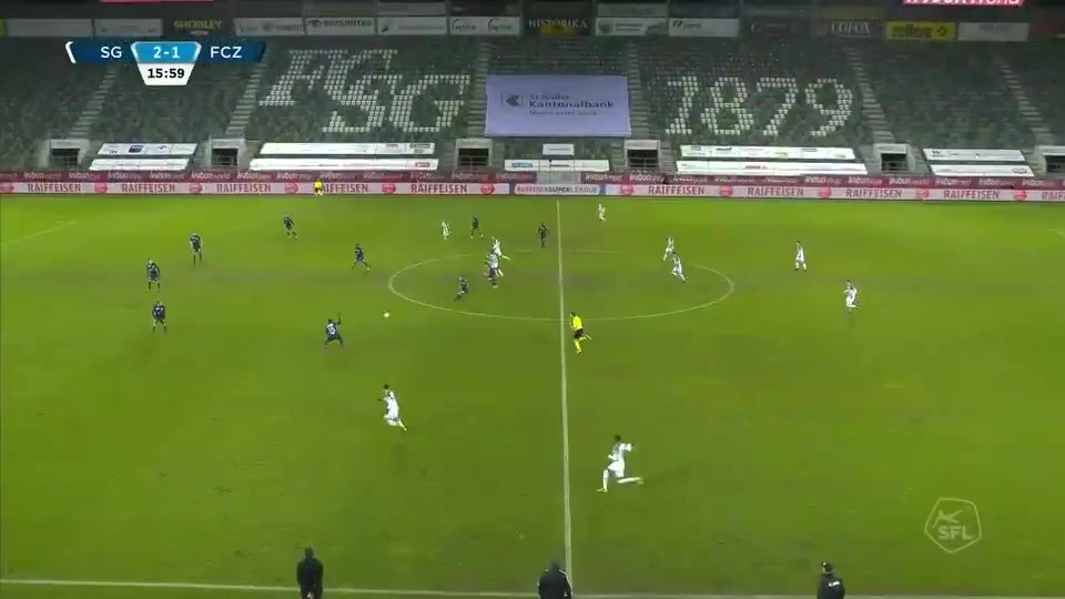 SUI Sl St. Gallen Vs FC Zurich 15 phút Antonio MarchesanoVào, ghi bàn 2:1