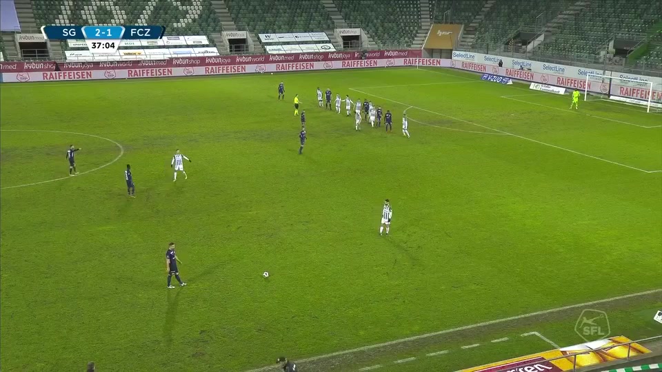 SUI Sl St. Gallen Vs FC Zurich 36 phút Antonio MarchesanoVào, ghi bàn 2:2