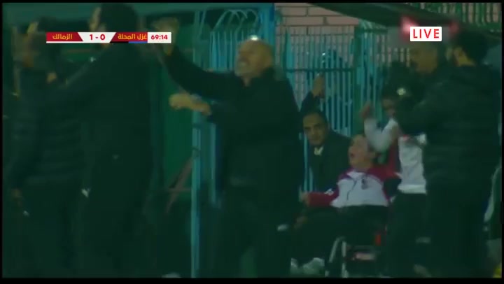 EGY D1 Ghazl El Mahallah Vs Zamalek 70 ทำประตู  ประตู, ทำคะแนน 0:1