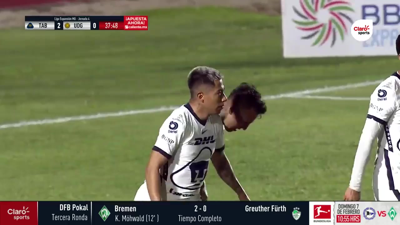 MEX D2 Pumas Tabasco Vs Leones Negros 37 phút Vào, ghi bàn 2:0