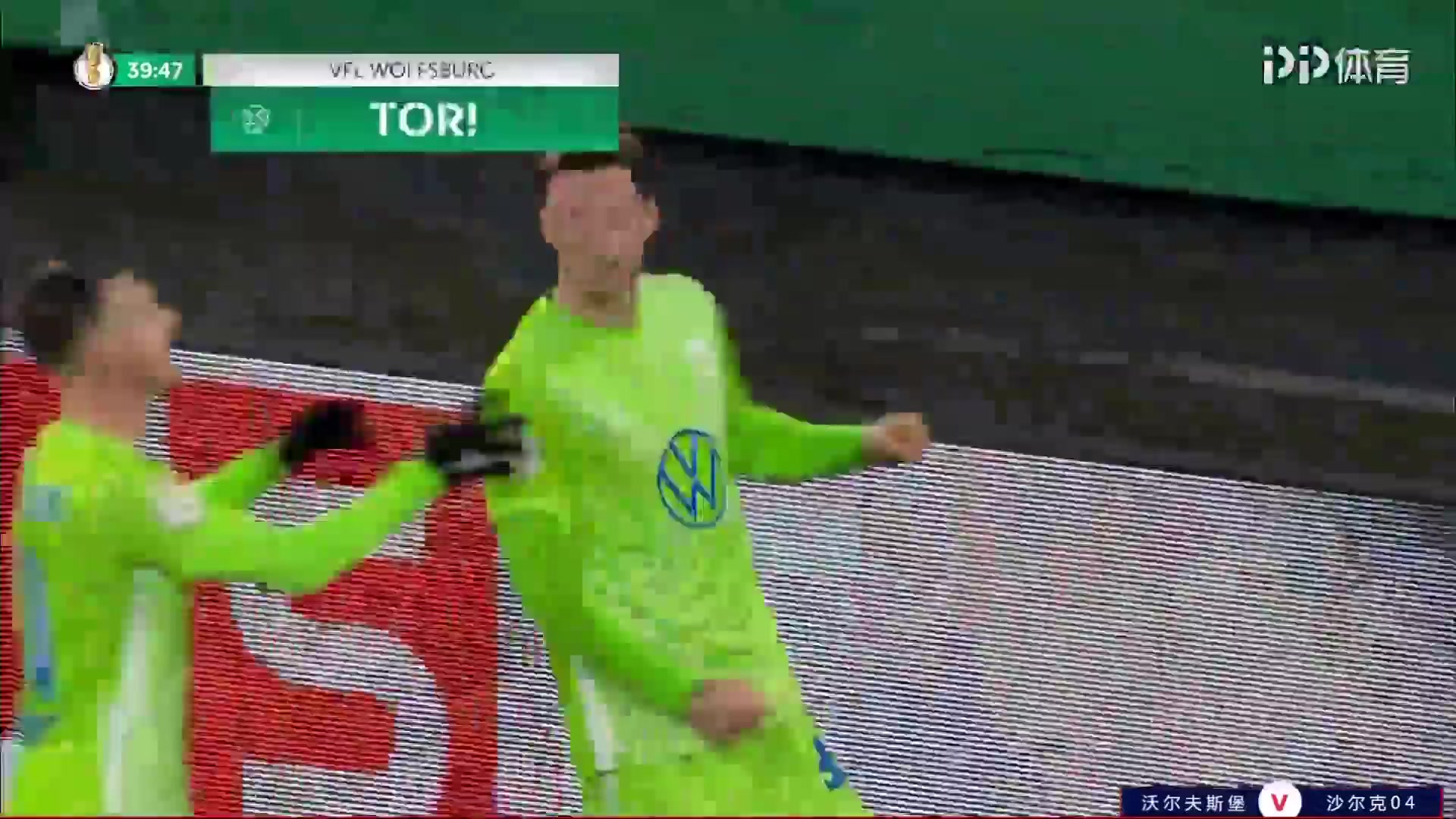 51 VfL Wolfsburg Vs Schalke 04 39 skor gol Wout Weghorst, skor 1:0