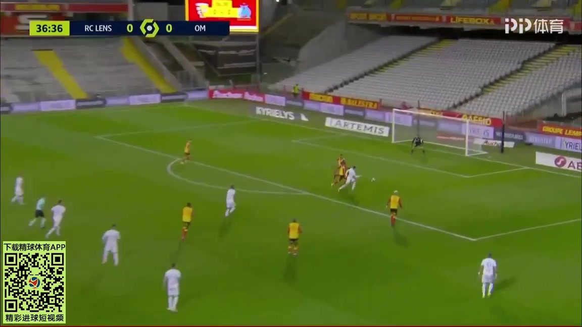 Ligue1 Lens Vs Marseille Florian Thauvin Goal in 36 min, Score 0:1