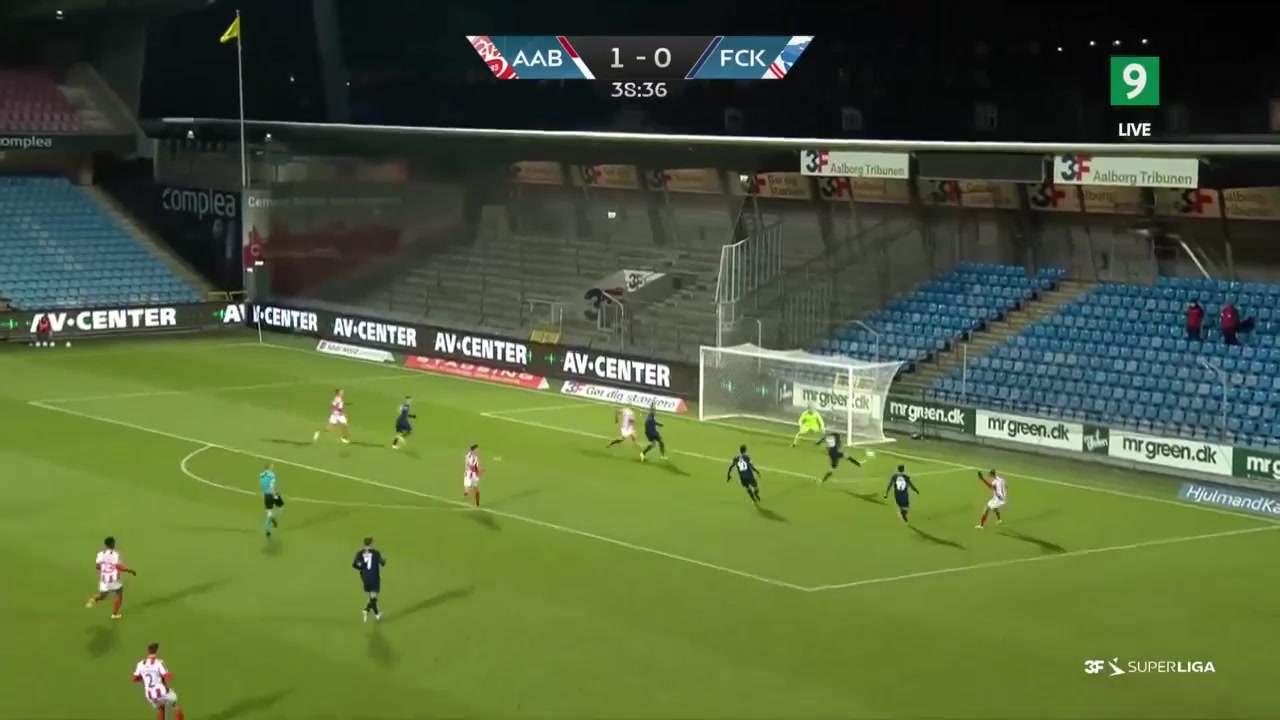 DEN SASL Aalborg Vs FC Copenhagen 38 phút Marcus HannesboVào, ghi bàn 2:0