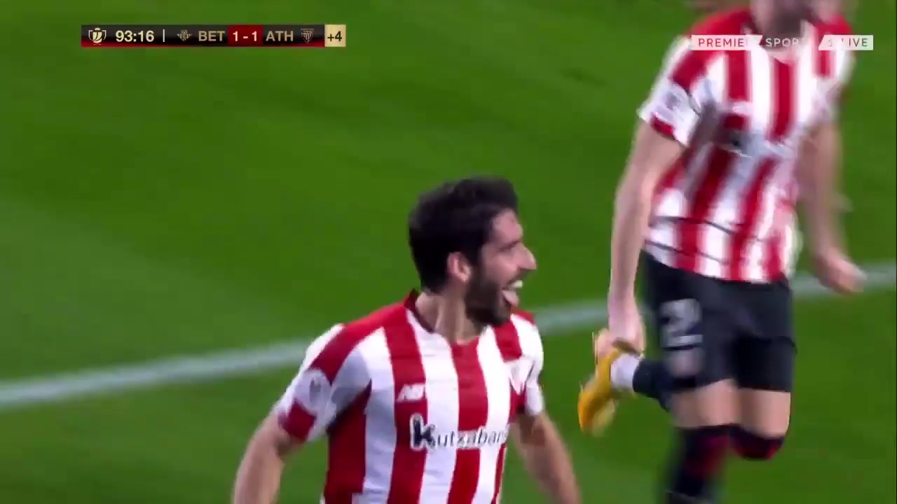 SPA CUP Real Betis Vs Athletic Bilbao Raul Garcia Escudero Goal in 93 min, Score 1:1