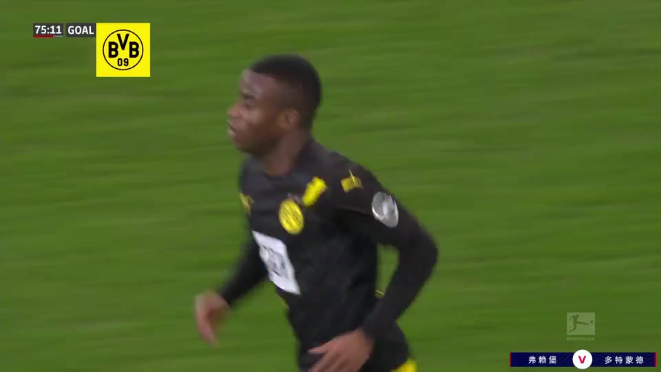 Bundesliga SC Freiburg Vs Borussia Dortmund Youssoufa Moukoko Goal in 76 min, Score 2:1