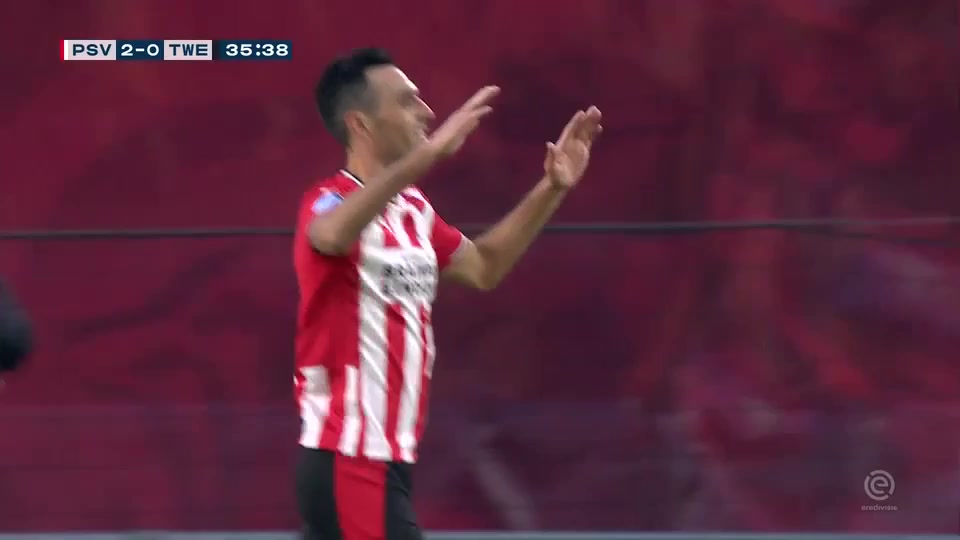 HOL D1 PSV Eindhoven Vs FC Twente Enschede Eran Zahavi Goal in 35 min, Score 2:0