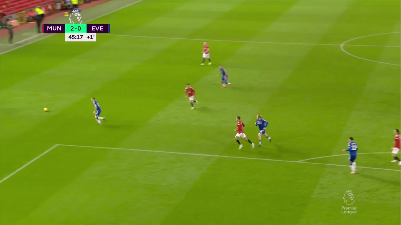 EPL Manchester United Vs Everton 45 phút Bruno Joao N. Borges FernandesVào, ghi bàn 2:0