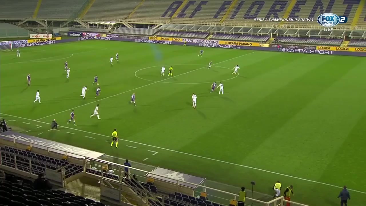 Serie A Fiorentina Vs Spezia 64 phút Gaetano CastrovilliVào, ghi bàn 2:0