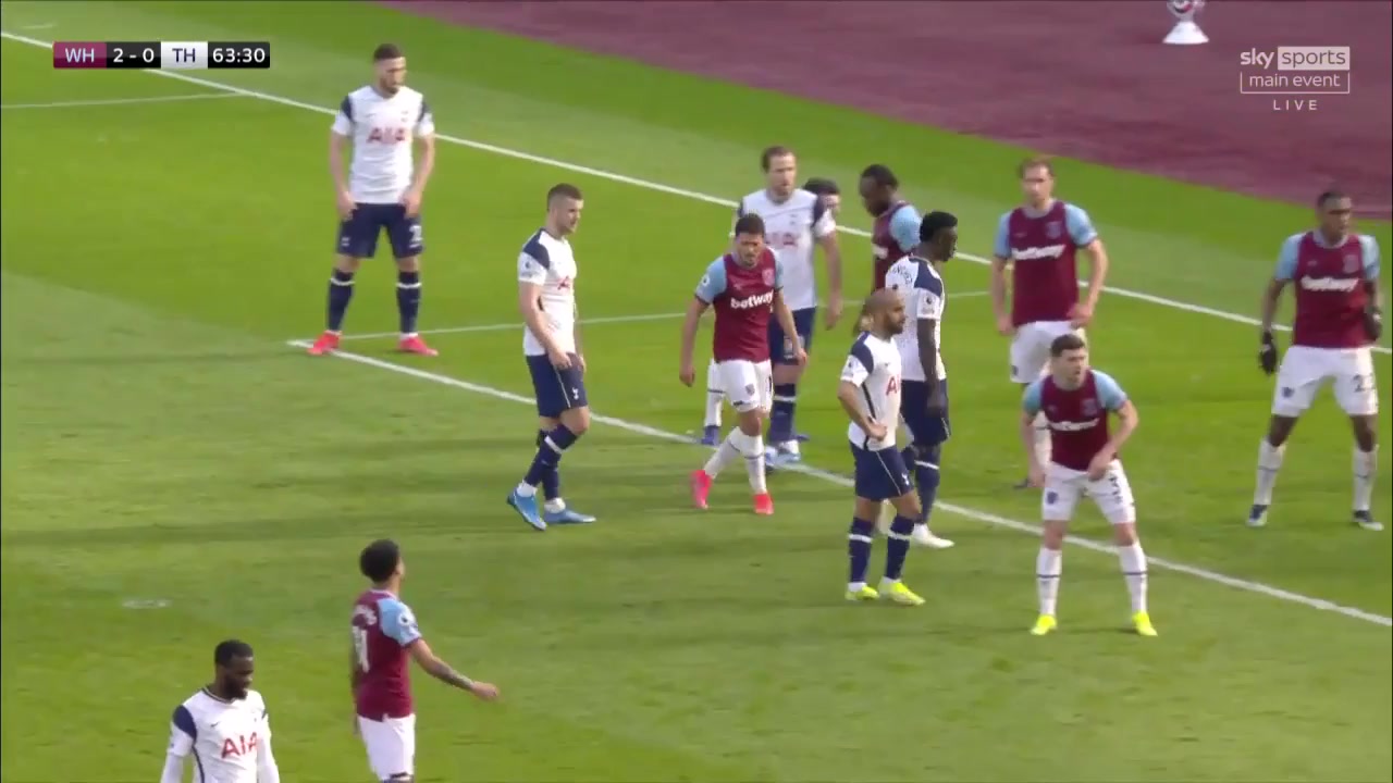 36 West Ham United Vs Tottenham Hotspur 64 skor gol Lucas Rodrigues Moura, Marcelinho, skor 2:1