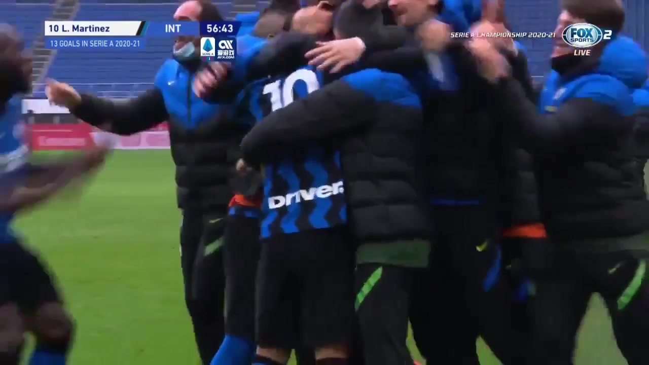 34 AC Milan Vs Inter Milan 57 skor gol Lautaro Javier Martinez, skor 0:2