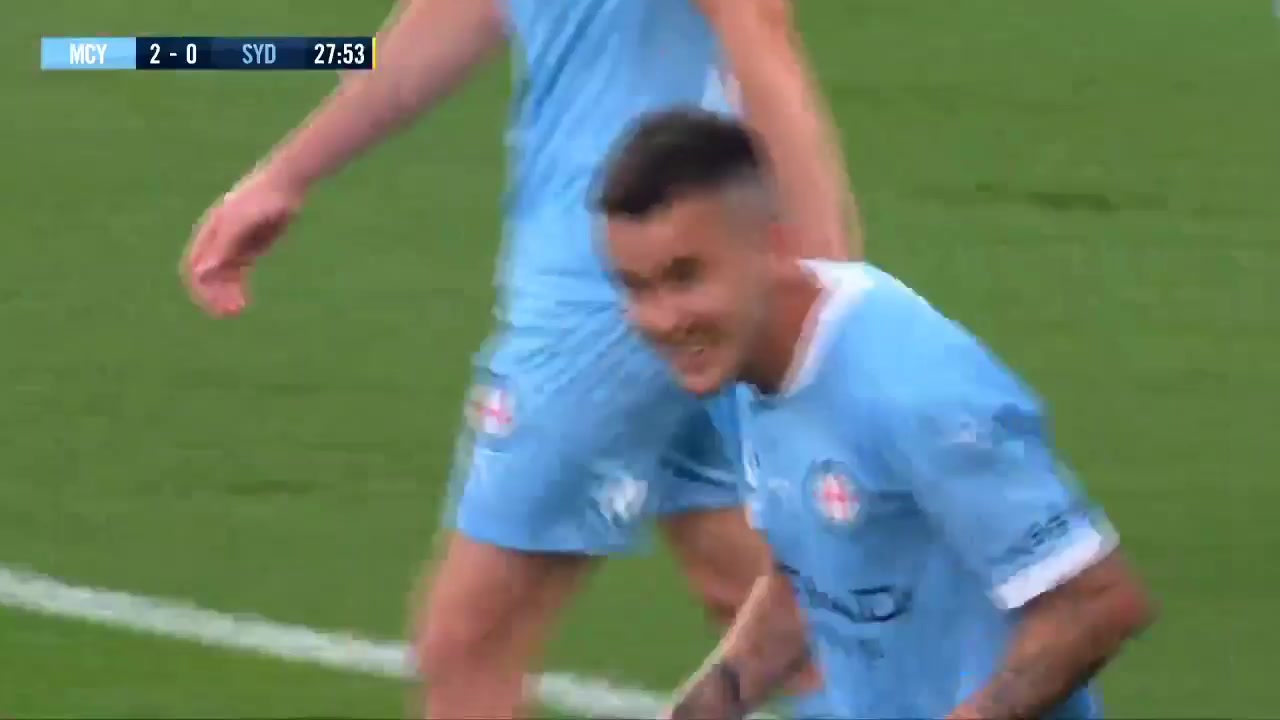 AUS D1 Melbourne City Vs Sydney FC Adrian Nicolas Luna Retamar Goal in 27 min, Score 2:0