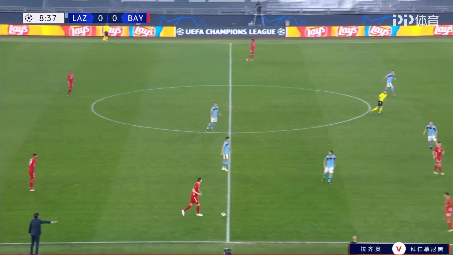 UEFA CL Lazio Vs Bayern Munchen Robert Lewandowski Goal in 9 min, Score 0:1