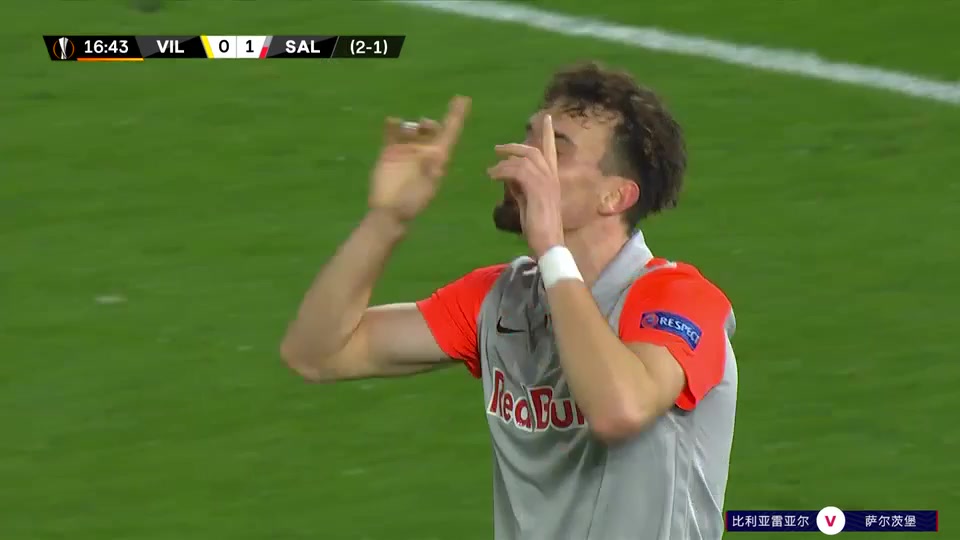 113 Villarreal Vs Red Bull Salzburg 16 skor gol Mergim Berisha, skor 0:1