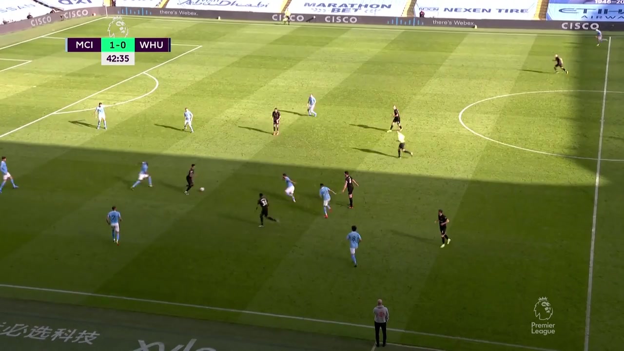 EPL Manchester City Vs West Ham United 42 phút Michail AntonioVào, ghi bàn 1:1