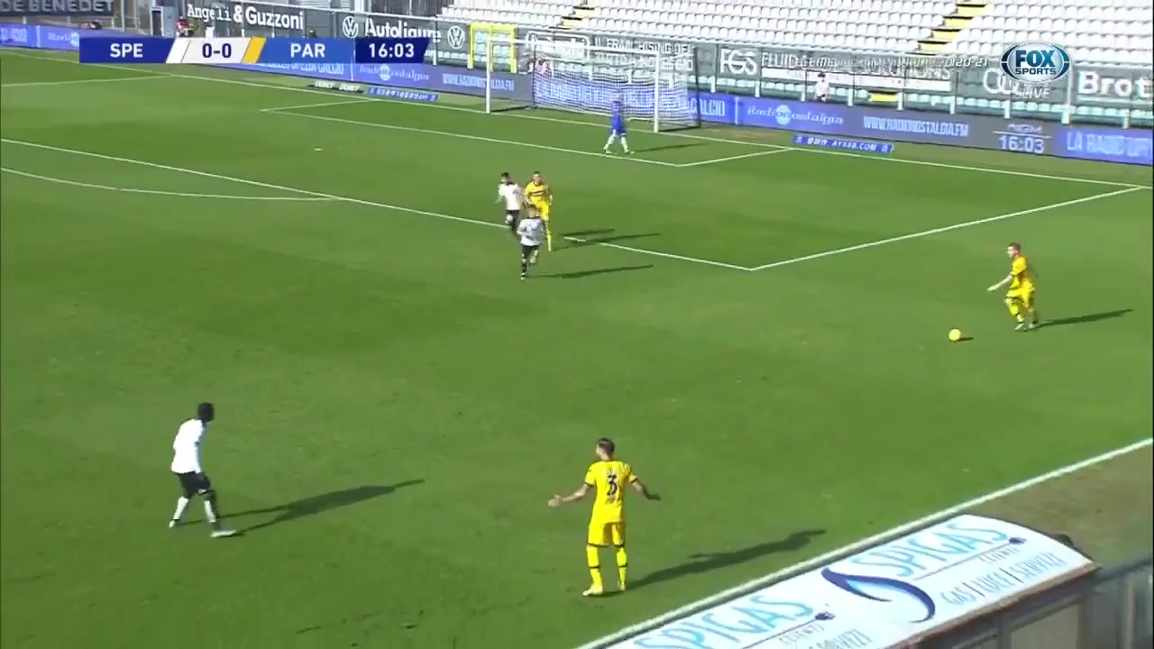 Serie A Spezia Vs Parma 16 phút Yann KaramohVào, ghi bàn 0:1