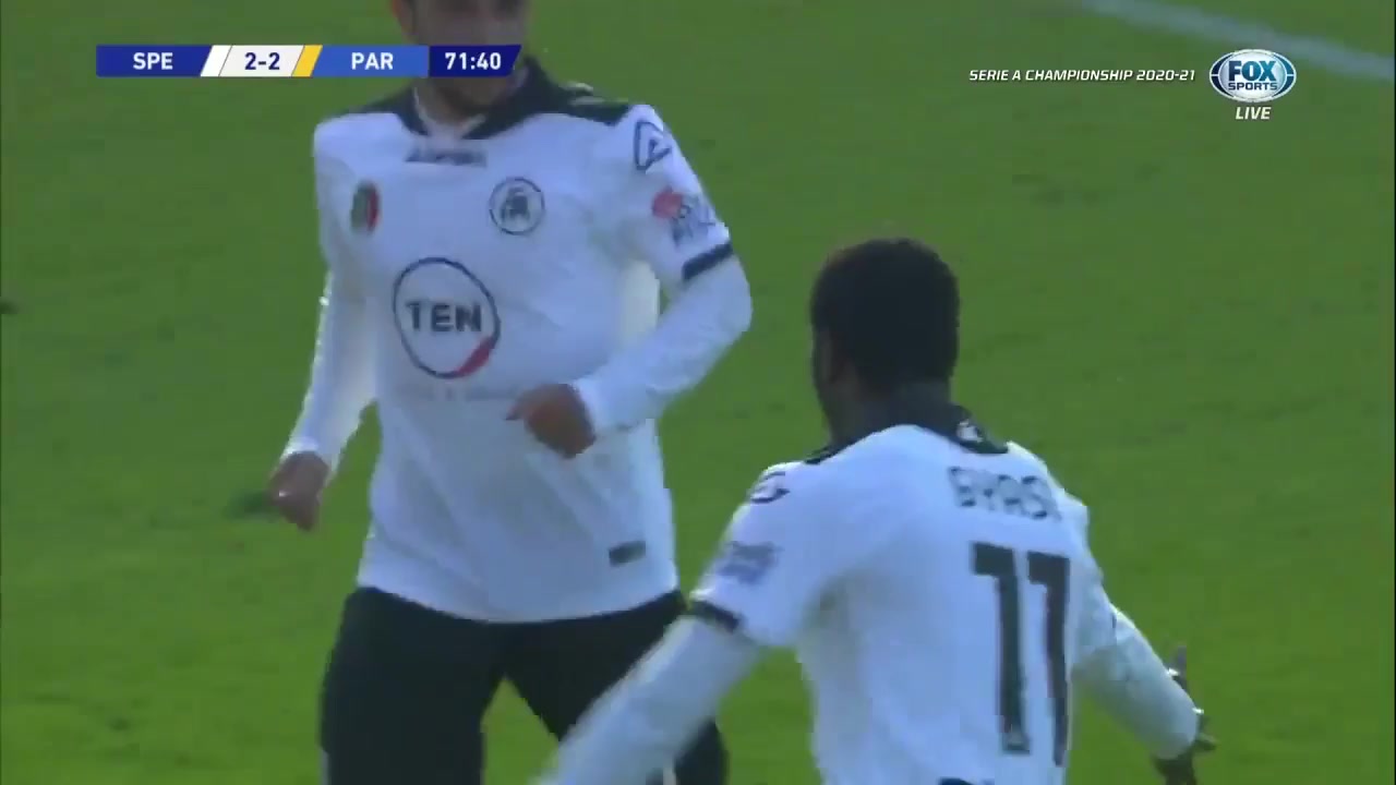 Serie A Spezia Vs Parma 73 phút Emmanuel GyasiVào, ghi bàn 2:2