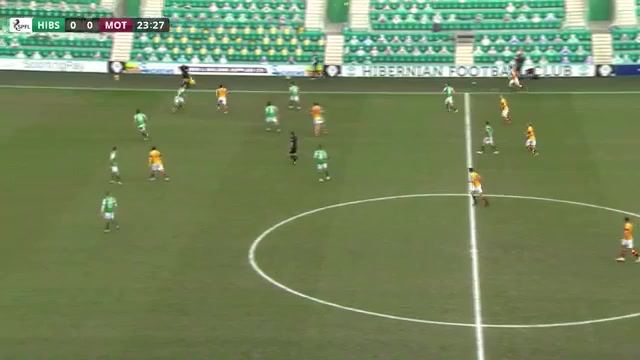 SCO PR Hibernian Vs Motherwell 23 ทำประตู Jordan Roberts ประตู, ทำคะแนน 0:1