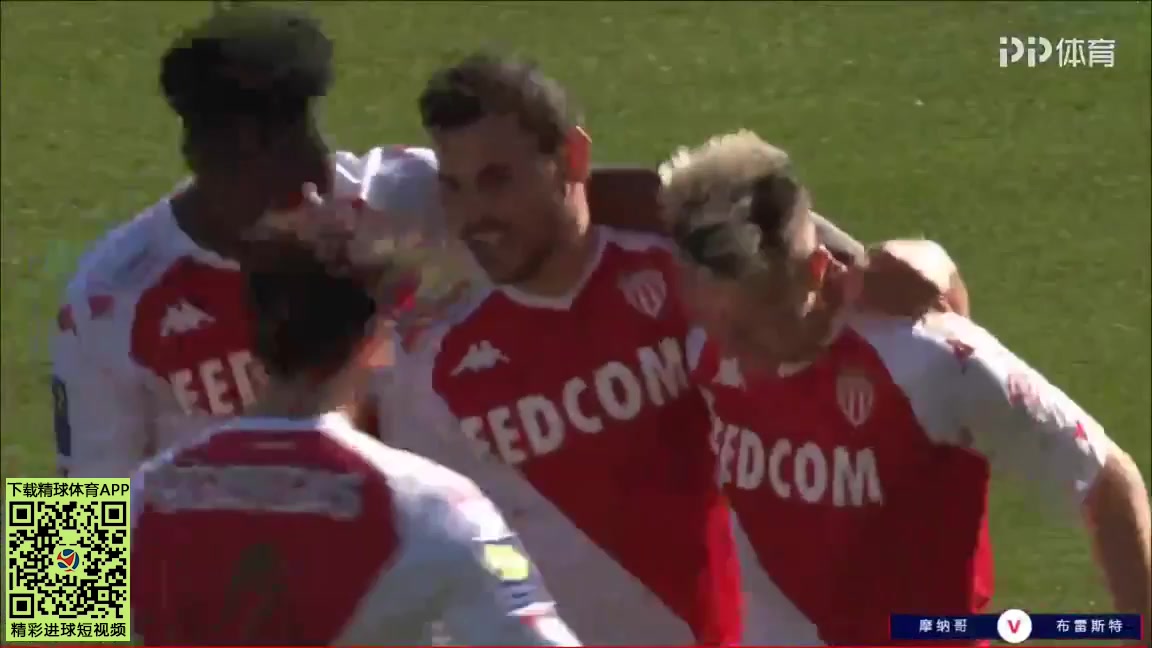 11 Monaco Vs Stade Brestois 90 skor gol Kevin Volland, skor 2:0